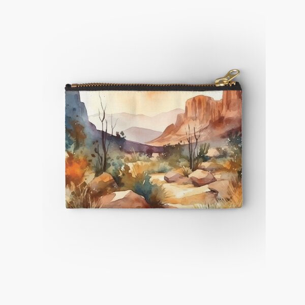 Item preview, Puesta de sol sobre las montañas distantes - Acuarelas del paisaje del desierto de Boho designed and sold by GVRDesign.