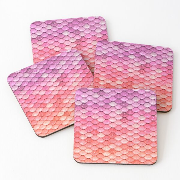 Item preview, Rose Gold Blush Sparkle Faux Glitter Mermaid Scales designed and sold by UtArt.