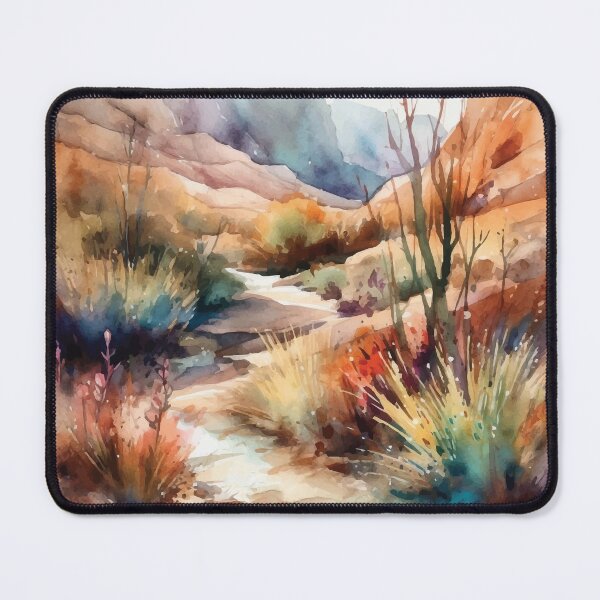 Item preview, A Trail through the Rough - Boho Desert Landscape Watercolors designed and sold by GVRDesign.
