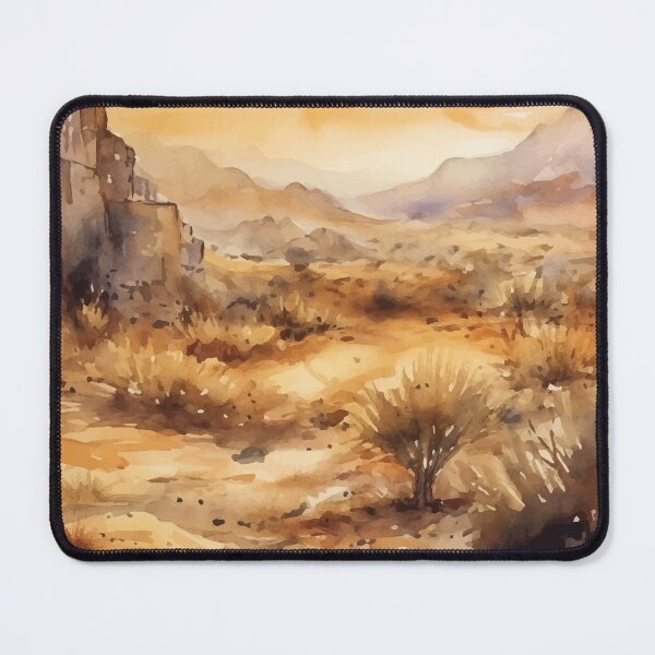Item preview, The Desert in Golden Hues - Boho Desert Landscape Watercolors designed and sold by GVRDesign.
