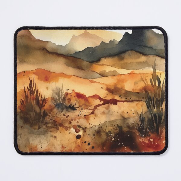 Item preview, A Rough Golden Desert - Boho Desert Landscape Watercolors designed and sold by GVRDesign.
