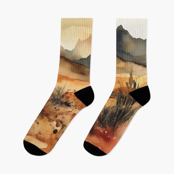Item preview, A Rough Golden Desert - Boho Desert Landscape Watercolors designed and sold by GVRDesign.