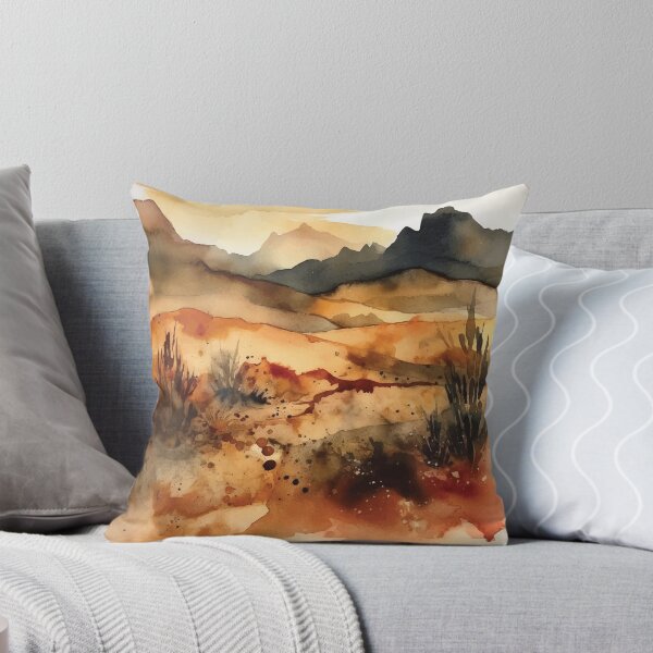 Item preview, A Rough Golden Desert - Boho Desert Landscape Watercolors designed and sold by GVRDesign.