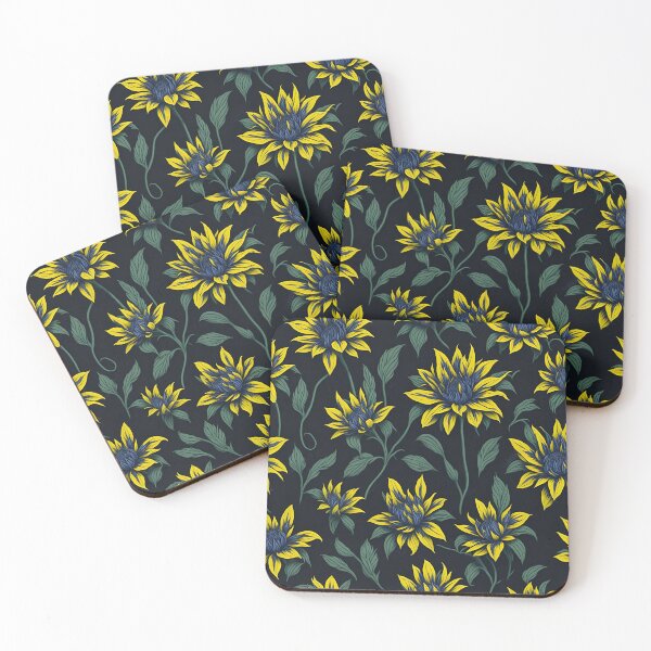 Item preview, Repeating pattern of colorful Flowers of Gazania in yellow designed and sold by kiyaansh16.