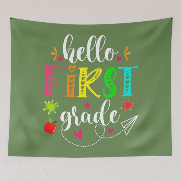 Item preview, Hello First Grade Kids Teacher Student Back To School  	 designed and sold by gukgpoai98.