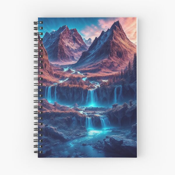 Item preview, Mountain Waterfall Landscapes With Multiple Tiers or Levels of Waterfalls, Creating a Multi-Layered and Visually Captivating Scene, Ai Generated Art designed and sold by AiGens.