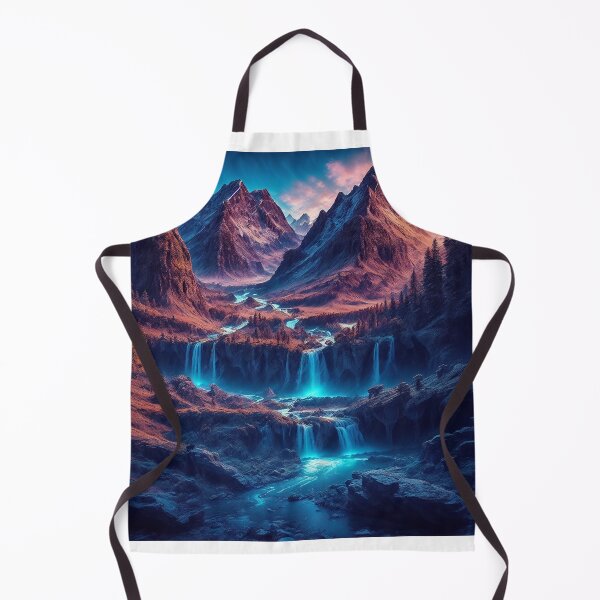 Item preview, Mountain Waterfall Landscapes With Multiple Tiers or Levels of Waterfalls, Creating a Multi-Layered and Visually Captivating Scene, Ai Generated Art designed and sold by AiGens.
