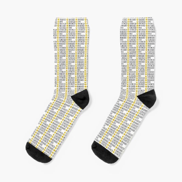 Six: The Musical Rhinestone Logo Socks