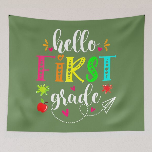 Item preview, Hello First Grade Kids Teacher Student Back To School 	 	 designed and sold by gukgpoai98.