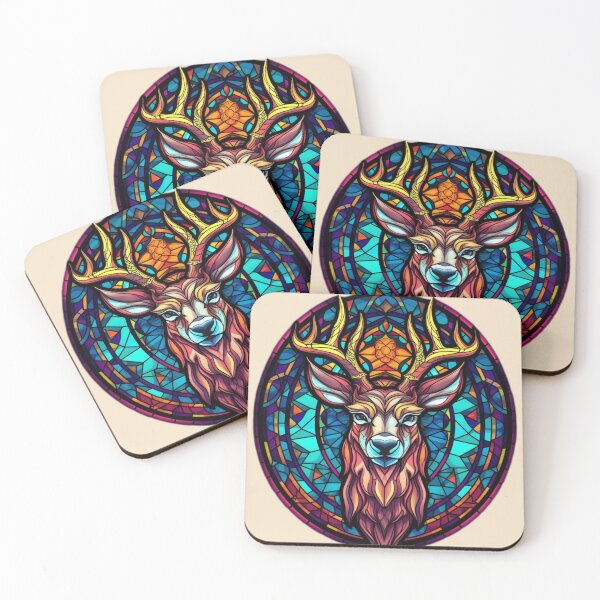 Item preview, Majestic colorful deer theme  designed and sold by Okracha.