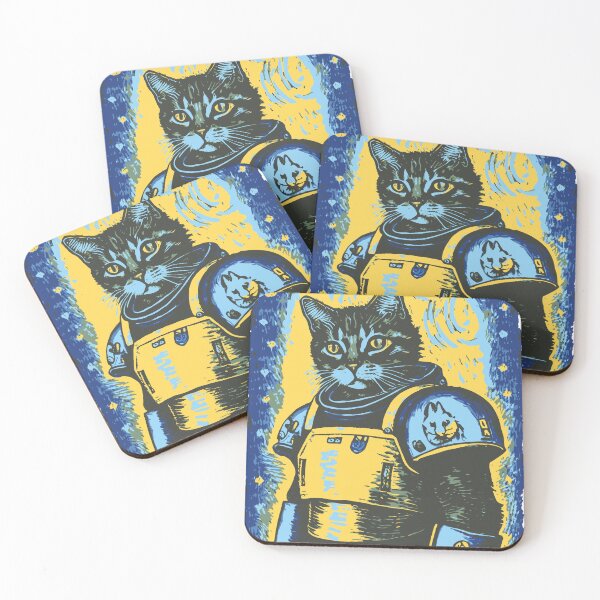 Item preview, gato espacial estrellado designed and sold by KocioK.