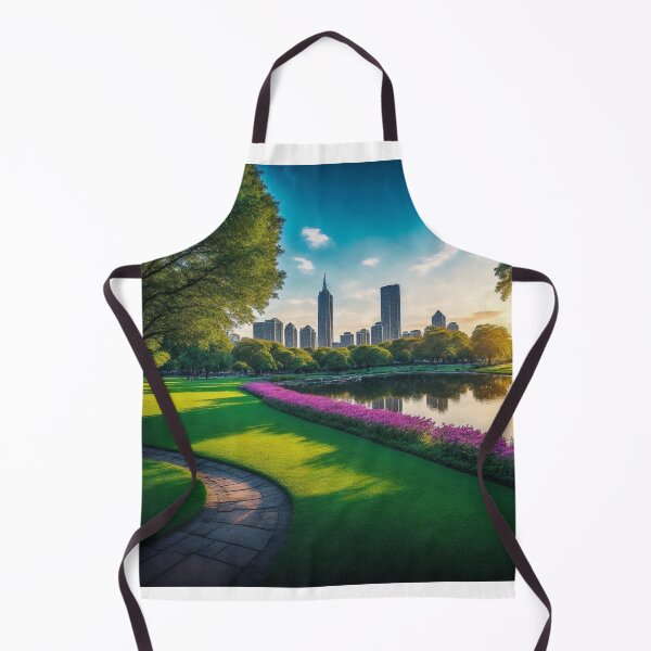 Item preview, City Park Landscapes With a Serene and Peaceful Atmosphere, Inviting Visitors to Relax and Enjoy Nature in the Midst of the Bustling City, Ai Generated Art designed and sold by AiGens.