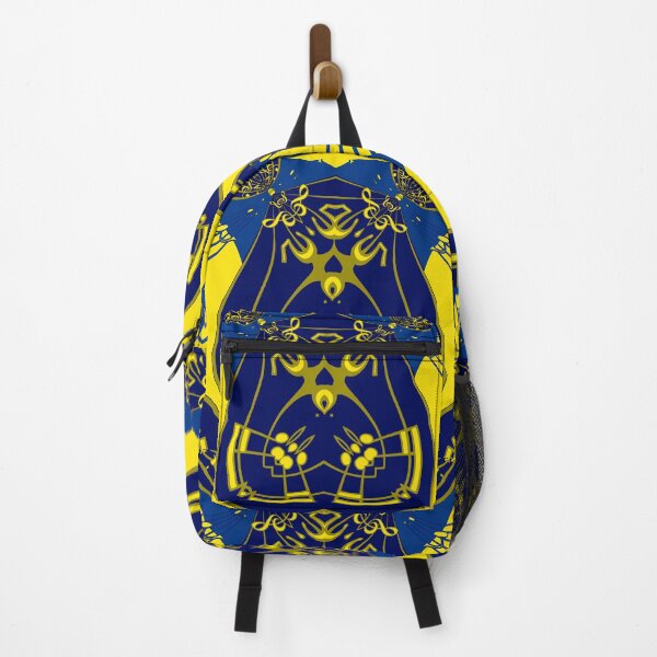 Item preview, *Attractive yellow and blue abstract music - An Alien musician in a cosmic geometric space art music notes - Great Gift for musicians, pianists, guitarists, and music lover* designed and sold by Ralek.