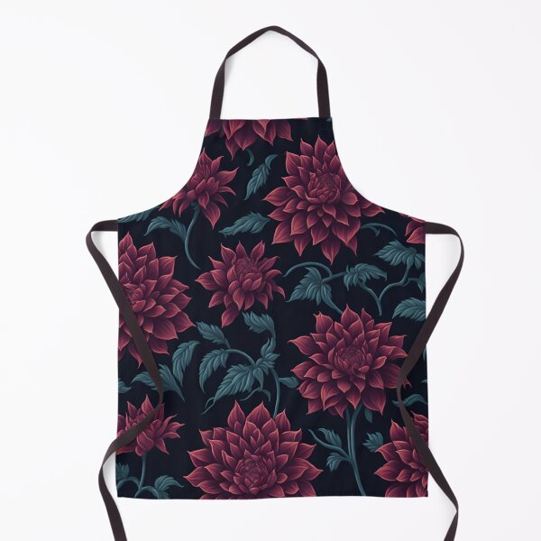 Item preview, Repeating pattern of colorful Flowers of Dahlia in red designed and sold by kiyaansh16.