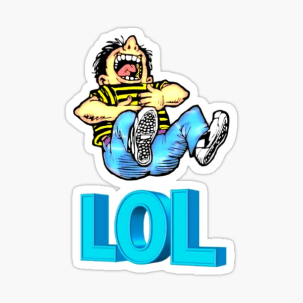 lol, Korean Typography Design Logo meaning LOL, laughing out loud Sticker  for Sale by DesignKorea