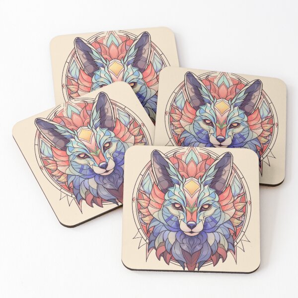 Item preview, Majestic colorful coyote theme  designed and sold by Okracha.