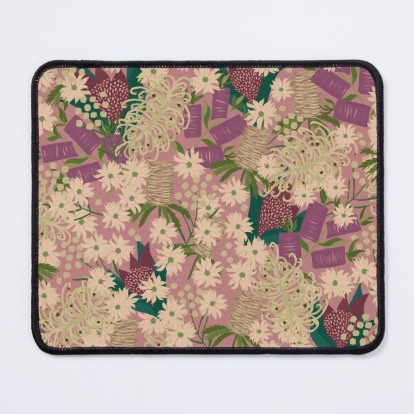 Item preview, Australian Native Flowers - cream and purples -  floral symphony designed and sold by KizzyW.