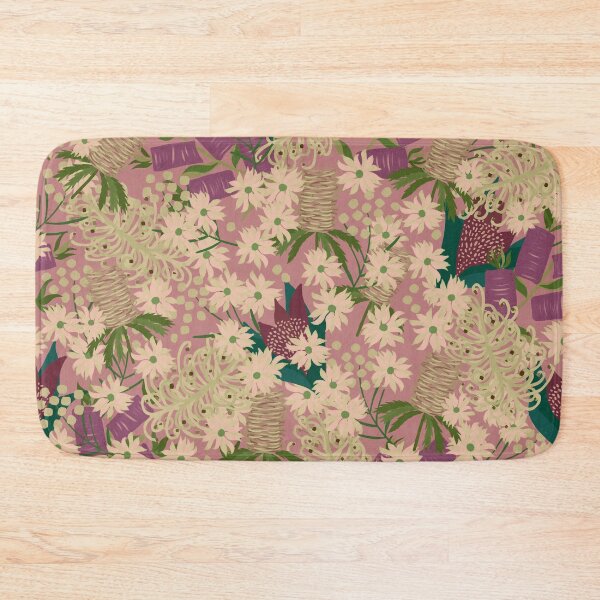 Item preview, Australian Native Flowers - cream and purples -  floral symphony designed and sold by KizzyW.