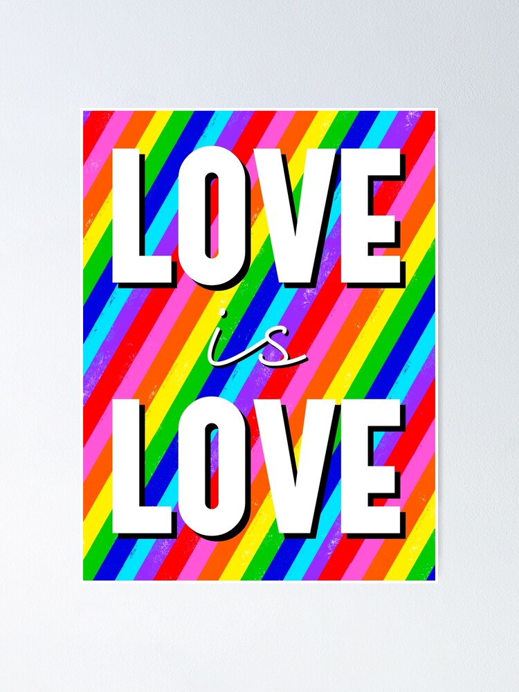 Love is Love Rainbow LGBTQ Plus Pride Word Art Poster for Sale by  OneThreeSix