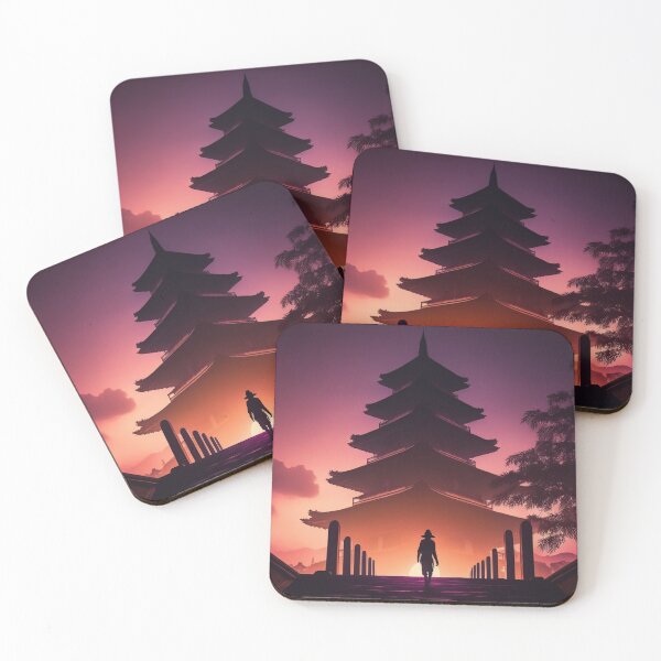 Item preview, Serene Sunset Pagoda designed and sold by Visual Foundry.