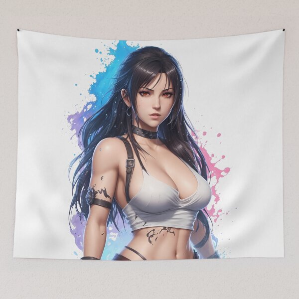 Item preview, Tifa Final Fantasy Watercolour Splash Art designed and sold by craftyartsdigi.