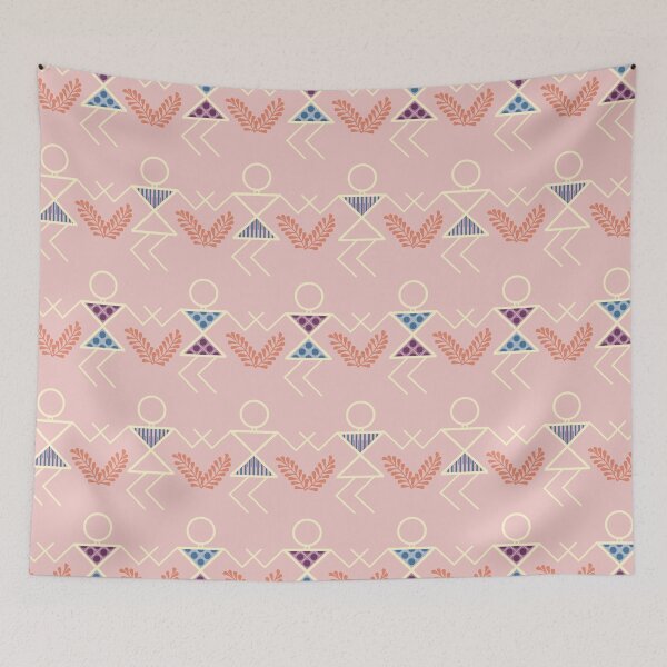 Item preview, Peach Warli Print designed and sold by OjasTree.