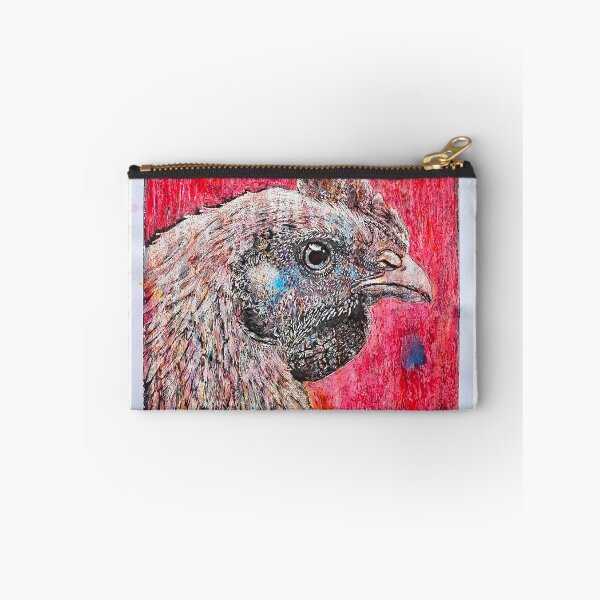 Item preview, Chicken - Hand Drawn Oil and Ink Portrait Art Print designed and sold by HRHildebrand.