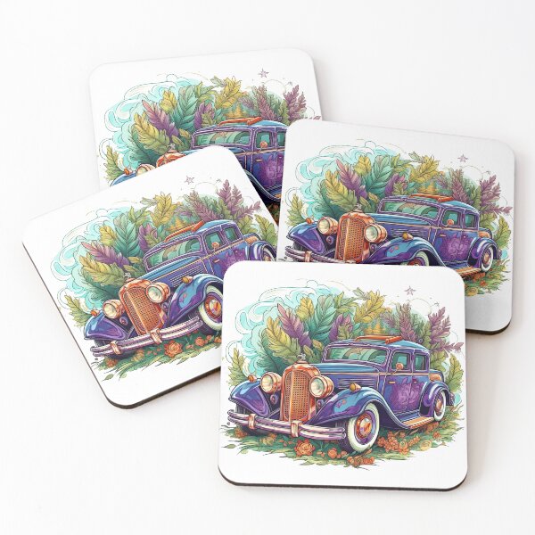 Item preview, Classic Car with Flower designed and sold by Tuong Nguyen.