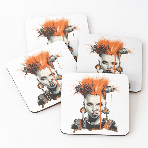 Item preview, Punk girl in orange designed and sold by Luukartificial.