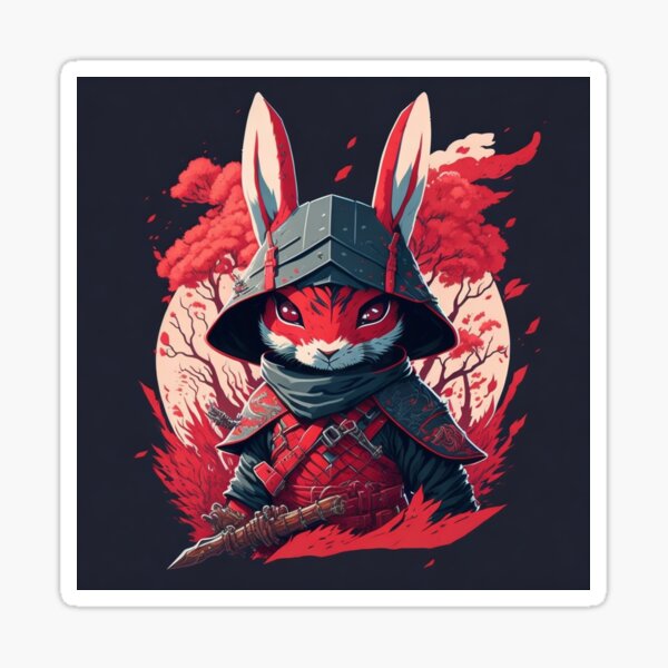 Ninja rabbit - daddy's little warrior Sticker