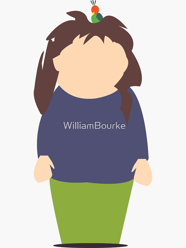 "Mrs Crabtree South Park Bus Driver" Sticker by WilliamBourke Redbubble