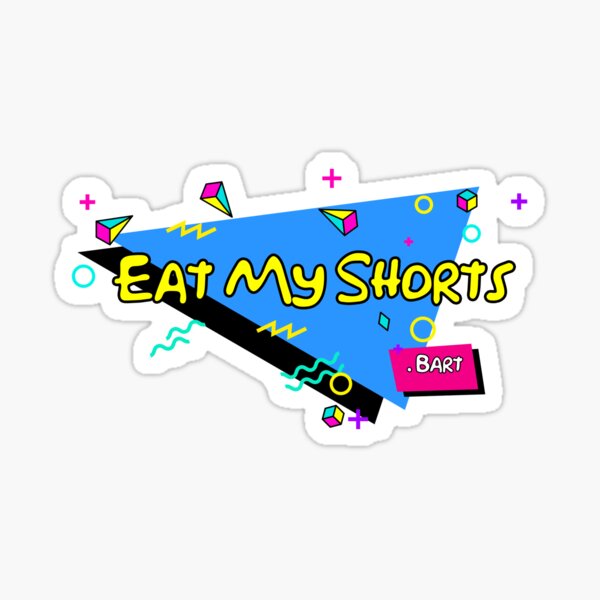 Vista previa del artículo con la obra «Eat My Shorts TV de los 90 - TV de los 80 BART CLÁSICO - Springfield - no tengas un hombre vaca - tv vintage», diseñado y vendido por originalsusie.