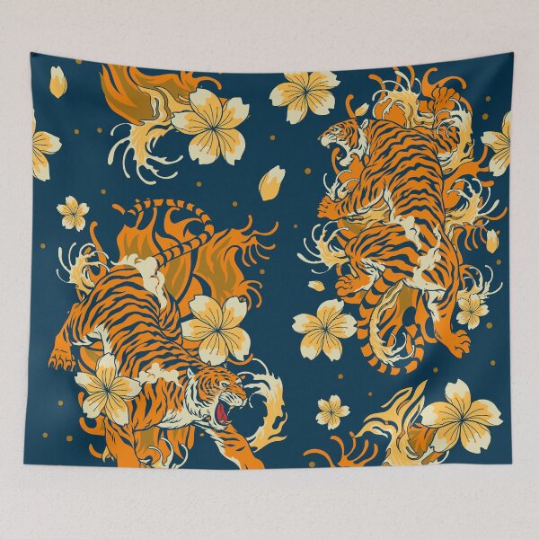 Item preview, Tigers and Flowers Beauty designed and sold by Monkey-Bar.