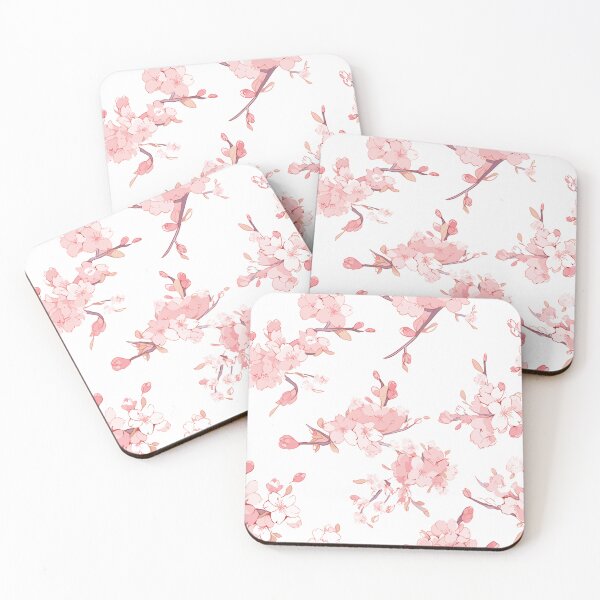 Item preview, Sakura pattern white designed and sold by Jabuticabaeyes.
