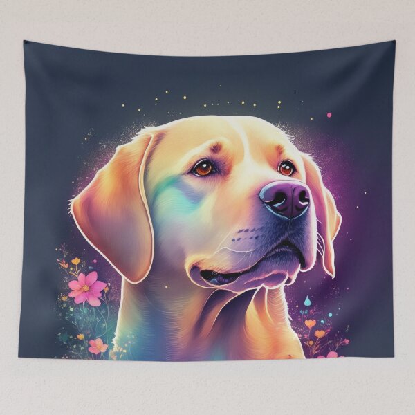 Item preview, Labrador With Flowers Art Inspired By Dog Breeds designed and sold by CDC40.