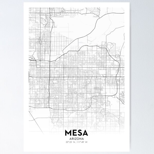 Aperçu de l'œuvre Plan de la ville de Mesa créée et vendue par OrtaMaps.