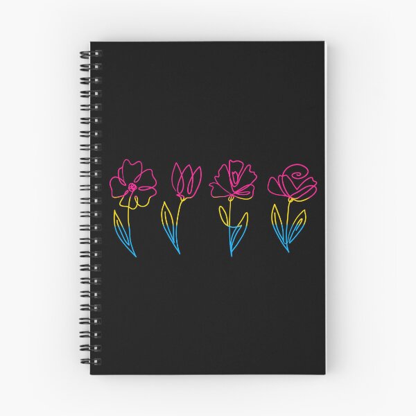 Item preview, Subtle Pansexual Pride Flowers Pansexual Flag Line Art Drawing designed and sold by ontrendshirts.