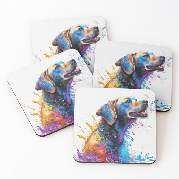 Item preview, Labrador With Paint Splashes Art Inspired By Dog Breeds designed and sold by CDC40.