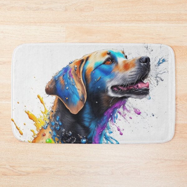 Item preview, Labrador With Paint Splashes Art Inspired By Dog Breeds designed and sold by CDC40.