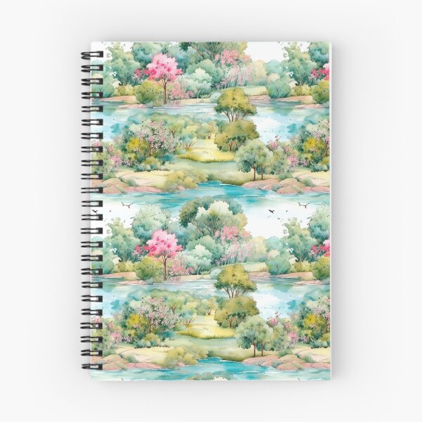Item preview, Acuarela bosque paisaje de patrones sin fisuras designed and sold by PatternStudios.