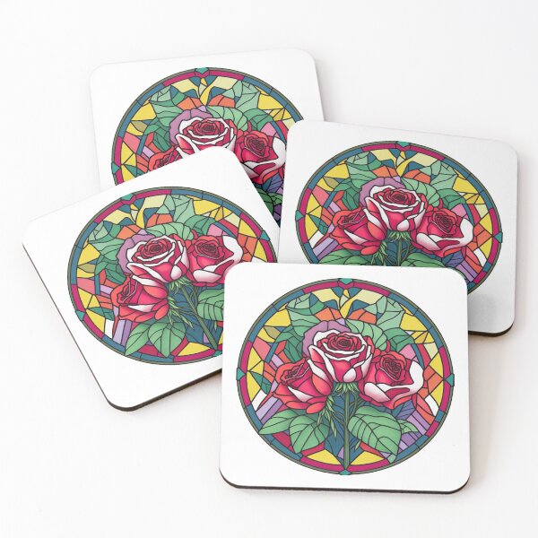 Item preview, Three Roses in Stained Glass designed and sold by Alahchin Art.