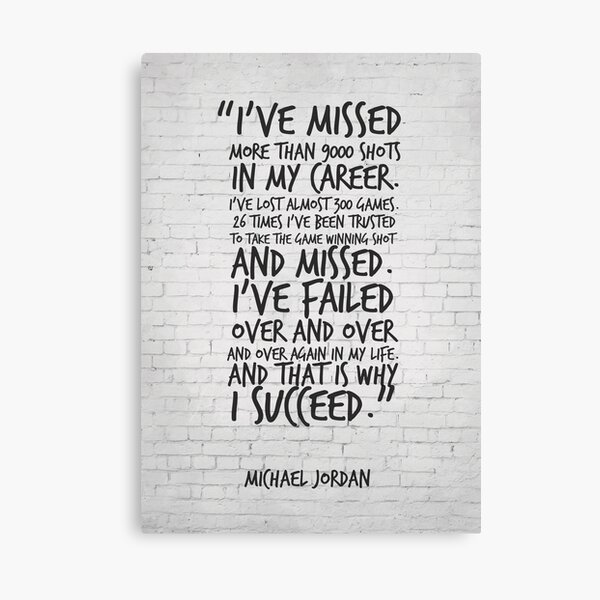 You Only Fail Quote Print Black /& Gold Wall Art Picture