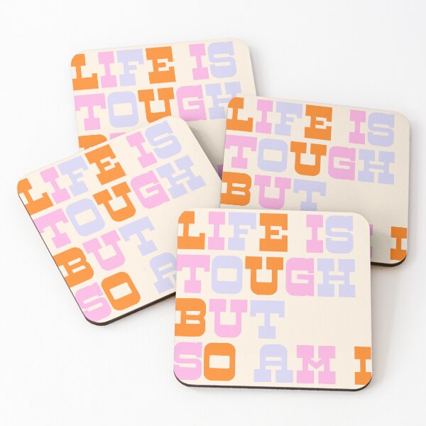 Item preview, Life is Tough but So Am I - Empowering Affirmation , Retro Typography designed and sold by Trish Dish.