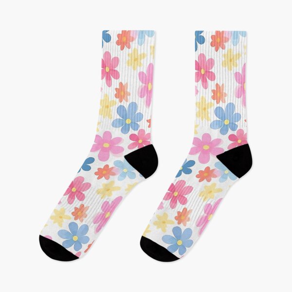 Artikelvorschau, Aquarell bunte Blumen nahtlose Muster entworfen und verkauft von PatternStudios.