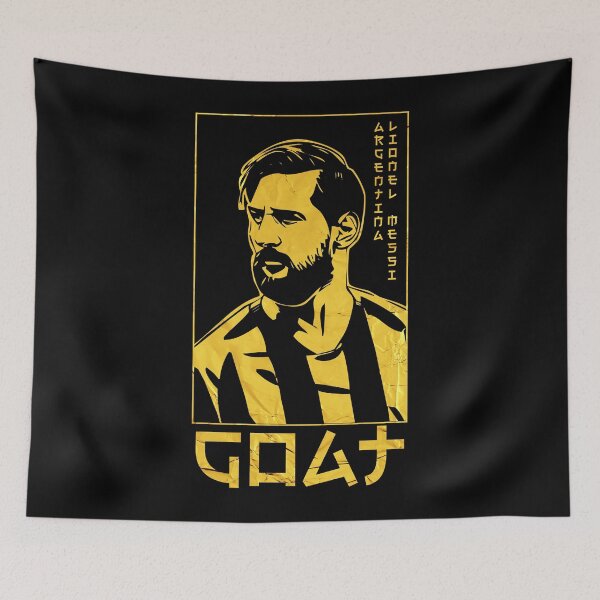 Item preview, Lionel Messi Golden Style Portrait art illustration designed and sold by 442workshop.