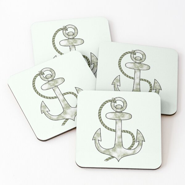 Item preview, Green Marble Anchor Nautical Design designed and sold by Isma Saleem.