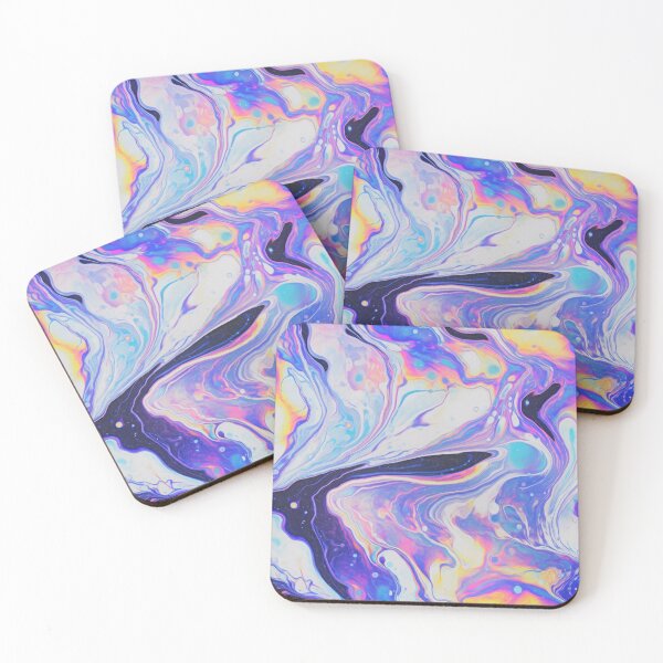 Item preview, Rainbow Marbled Holographic Pattern - Neon Acrylic Pour designed and sold by CuriousCottage.