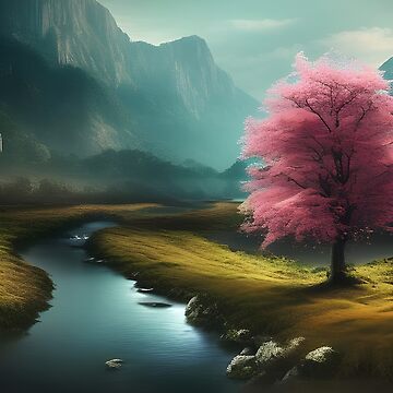 Artwork thumbnail, Cherry Blossum Tree by LenCarol