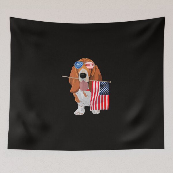 Item preview, Funny Basset Hound American Flag Dog 4th Of July designed and sold by MuktiKannan.