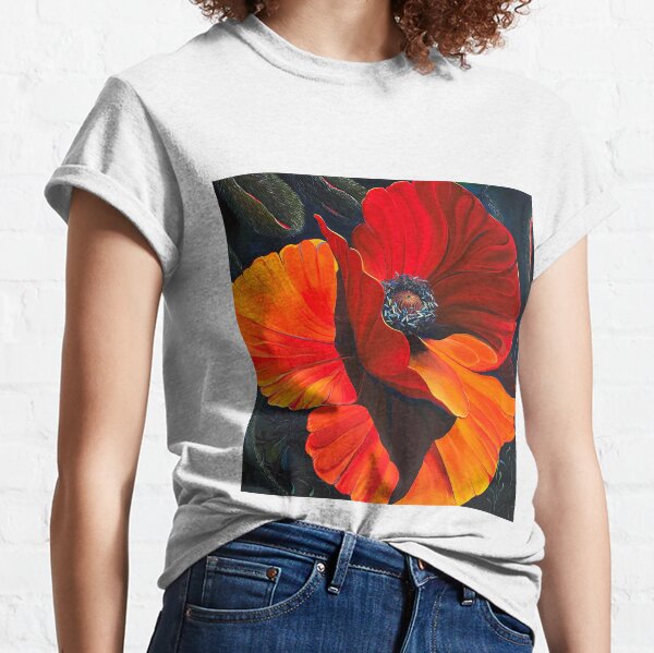 CreateAndShip Spring Poppy What's Poppin Shirt, Cute Spring Shirts, Flower Shirt, Poppy Shirt, Botanist Shirt, Plant Lady Shirt, California Poppy Shirt